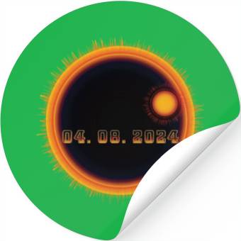Discover April 08 2024 Solar Eclipse - Science Stickers