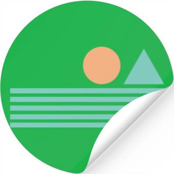 Discover Retro Sunrise Stickers