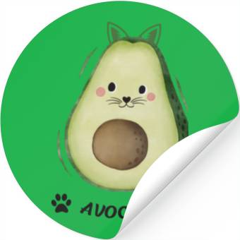 Discover Avocado Cat Stickers