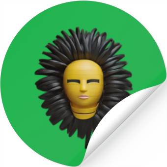 Discover Default trend design sun flower human Stickers