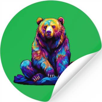 Discover Cool Wilderness Bear Stickers