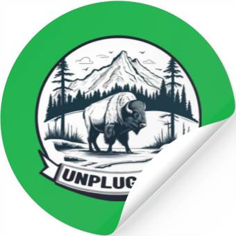 Discover Camping Unplugged Stickers