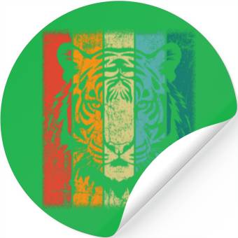 Discover Retro Tiger Stickers