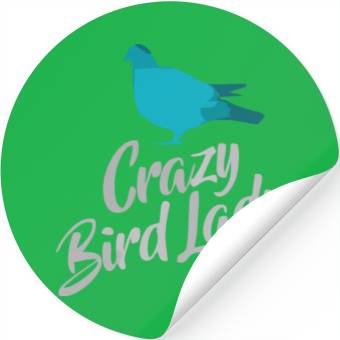 Discover Crazy Bird Lady Stickers