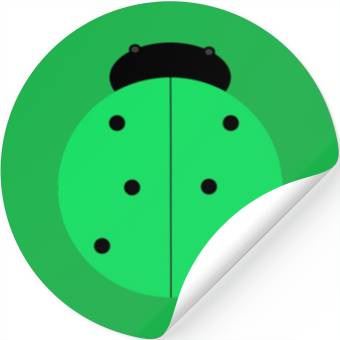 Discover green ladybug Stickers
