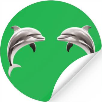 Discover Two dolphins facing each other Stickers