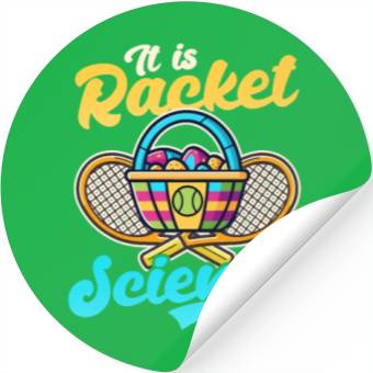 Discover Tennis Easter Racket Science Stickers