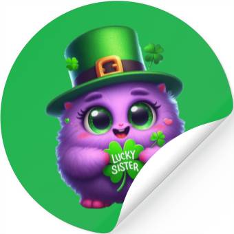 Discover lucky sister Stickers