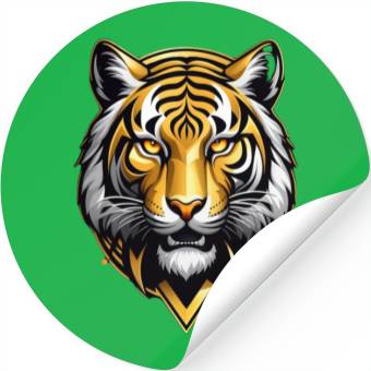 Discover Hacker Tiger Stickers