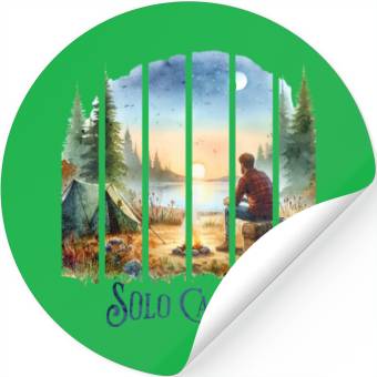 Discover Camping Alone Solo Camper Stickers