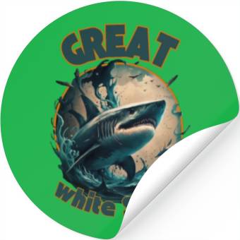 Discover Great White Shark Stickers