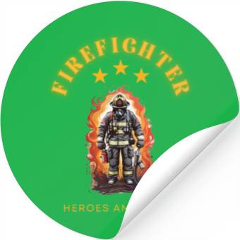 Discover Firefighter Heroes Among Us Stickers