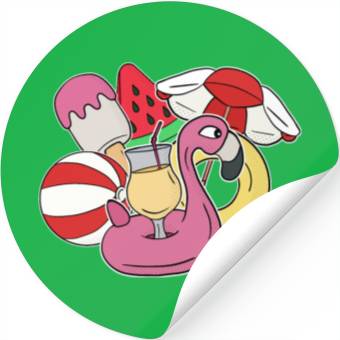 Discover Summer Fun at the Pool or Beach Stickers