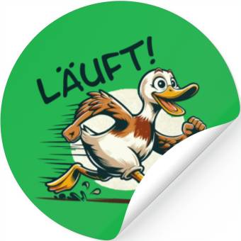Discover Fast Running Duck Stickers