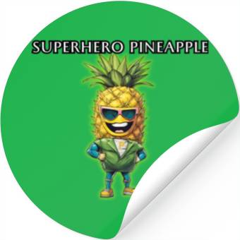 Discover Superhero Pineapple Stickers