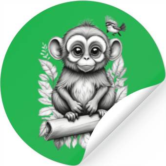 Discover monkey Stickers
