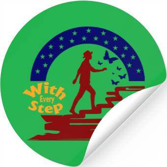 Discover Typography Vector Stickers design With Every Step