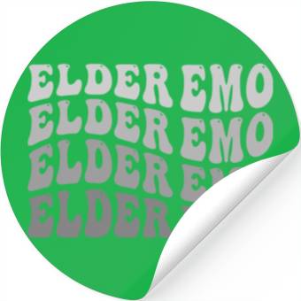 Discover Elder EMO Multi Word Groovy Style Stickers