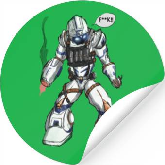 Discover Unlucky robot Stickers