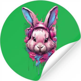 Discover Sticky Rabbit Graffiti Tees Stickers