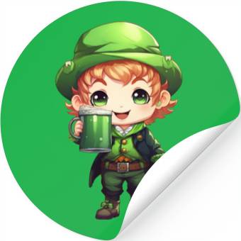 Discover Green Beer on St Patricks Day Stickers