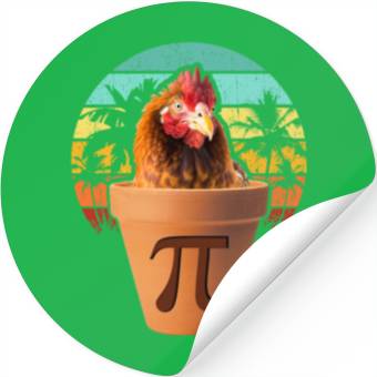 Discover Chicken Pot Pi Funny Math Pi Day Stickers