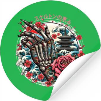 Discover Skeleton's Sakura Stickers