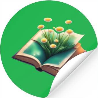 Discover Book and Flower Stickers