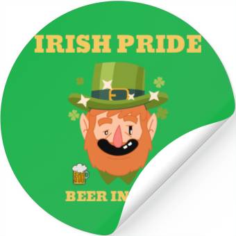 Discover irish pride beer inside Stickers