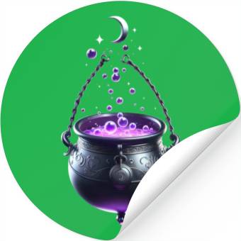 Discover Magical Witch Cauldron Stickers