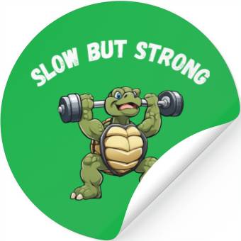 Discover Slow But Strong Turtle Stickers