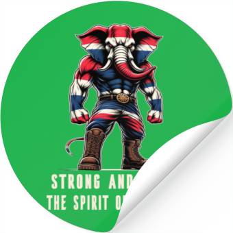 Discover Thailand flag elephant Stickers