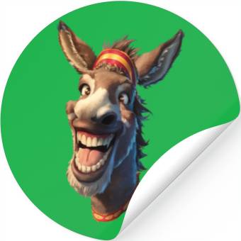 Discover cute donkey Classic Stickers