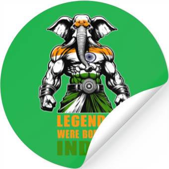 Discover India elephant legends design Stickers