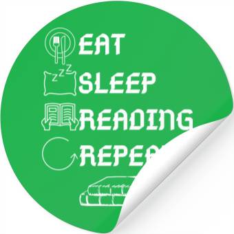 Discover Eat Sleep Reading Repeat Book Stickers