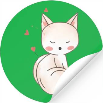 Discover White Fox Stickers