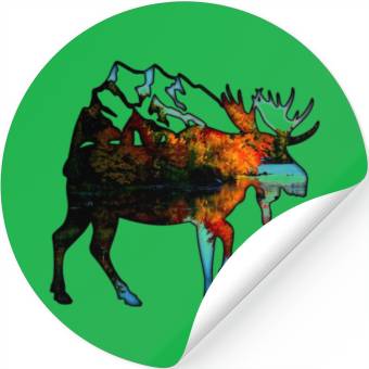 Discover moose mountain Stickers