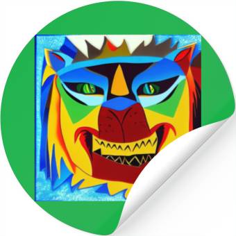 Discover abstract lion Stickers