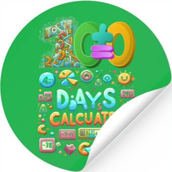 Discover School Stickers, 100 Days Calculated Numbers