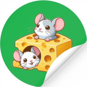 Discover Cheese Dwelling Mice Stickers