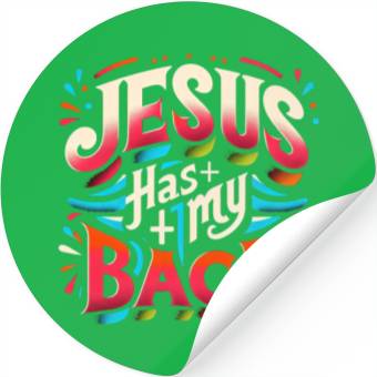 Discover Jesus Has My Back 22 Stickers