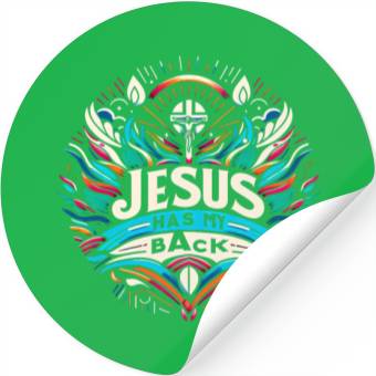 Discover Jesus Has My Back 27 Stickers