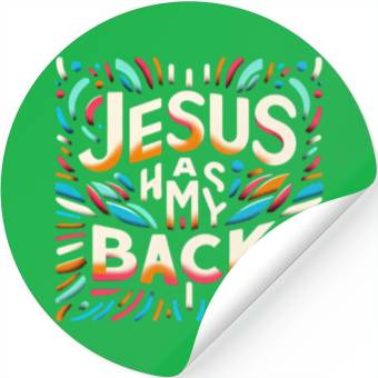 Discover Jesus Has My Back 29 Stickers