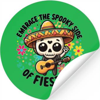 Discover Skull with Cinco De Mayo Stickers