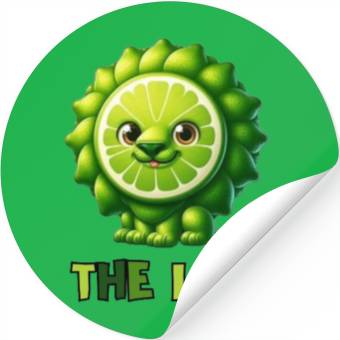 Discover the lime,funny lion Stickers