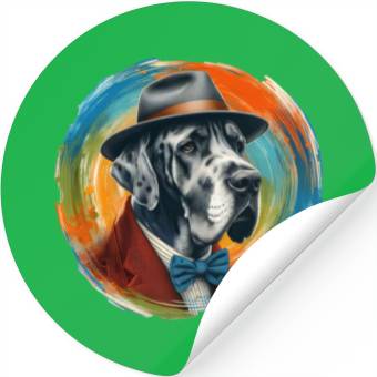 Discover Great Dane Cartoon Stickers