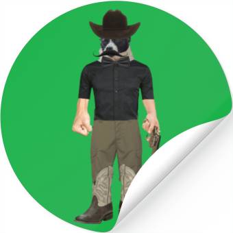 Discover Cowboy Dog Stickers