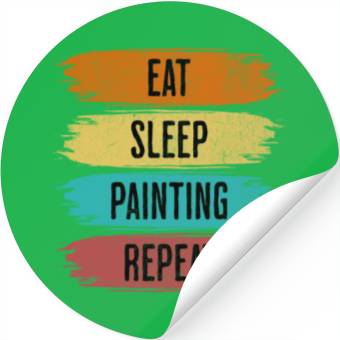 Discover Eat Sleep Painting Repeat Stickers