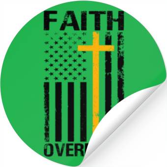 Discover Faith overfear christian Stickers