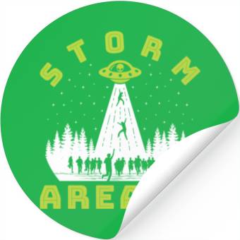Discover Alien Hunter Storm Area 51 Meme Stickers